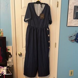 NWT size M Navy Blue Women's Jumpsuit